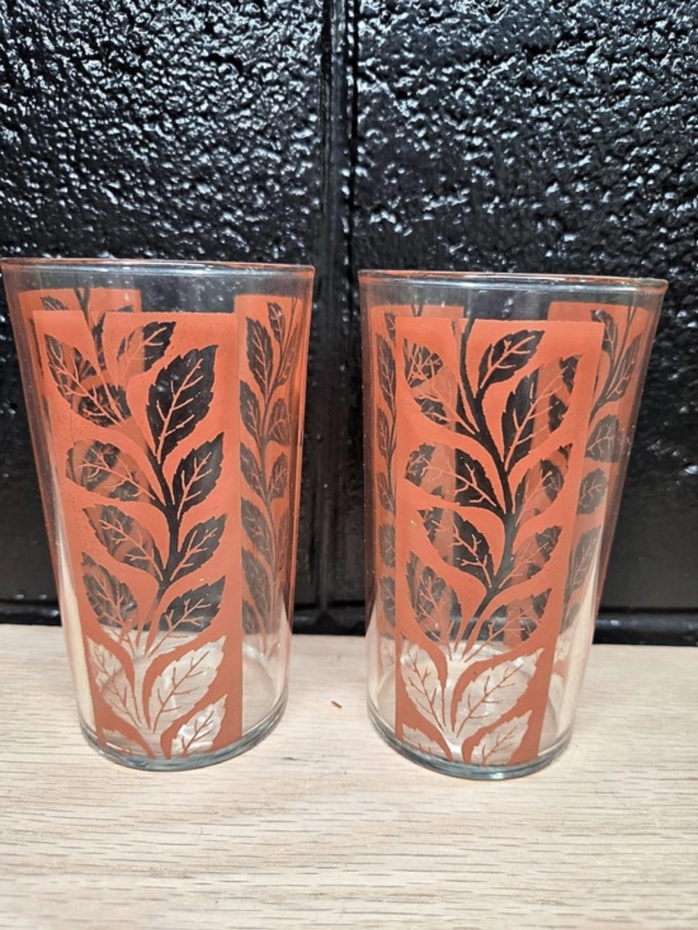 Vintage MCM Federal Glass Tumblers Set Of 2